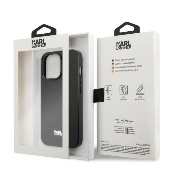 Karl Lagerfeld KLHCP13LSFMP2K iPhone 13 Pro / 13 6.1" hardcase black/black Saffiano Plaque