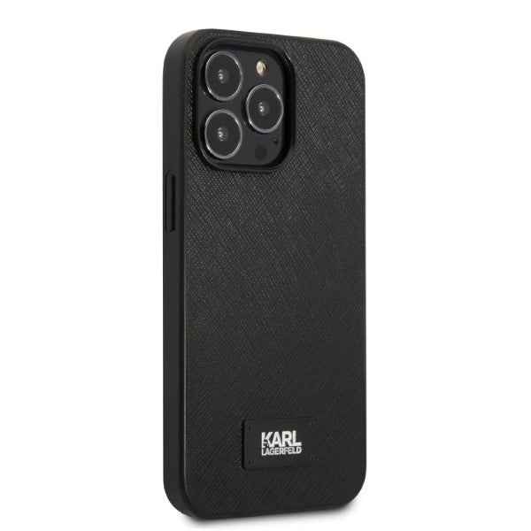 Karl Lagerfeld KLHCP13LSFMP2K iPhone 13 Pro / 13 6.1" hardcase black/black Saffiano Plaque