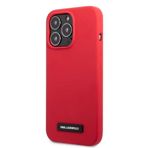 Karl Lagerfeld KLHCP13LSLMP1R iPhone 13 Pro / 13 6.1" hardcase red/red Silicone Plaque