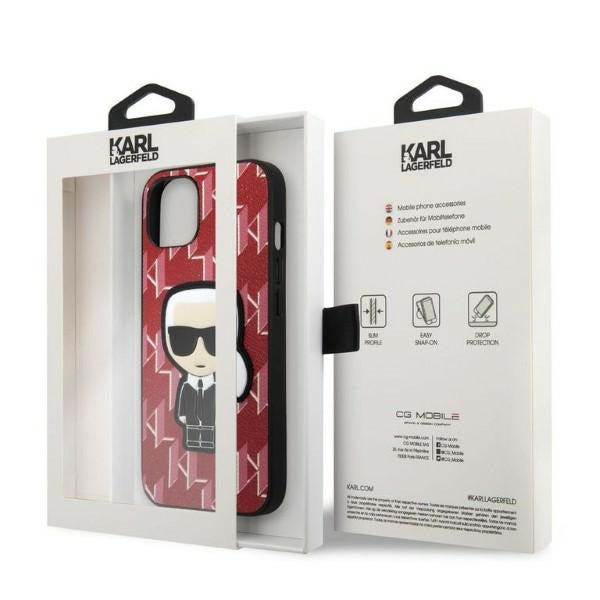 Karl Lagerfeld KLHCP13SPMNIKPI iPhone 13 mini 5.4&quot; hardcase red/red Monogram Ikonik Patch