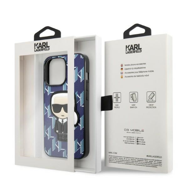 Karl Lagerfeld KLHCP13XPMNIKBL iPhone 13 Pro Max 6.7" hardcase blue/blue Monogram Ikonik Patch