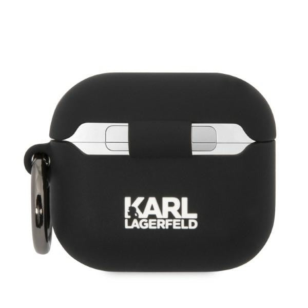 Karl Lagerfeld Silicone Karl Head 3D Case for AirPods 3 - Black