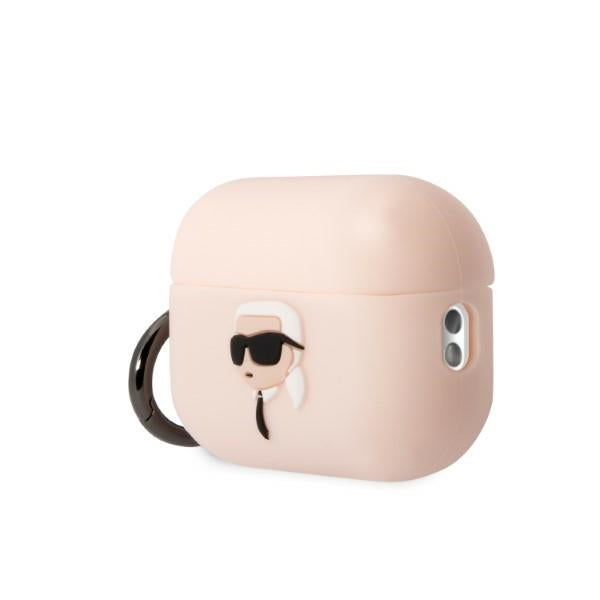 Karl Lagerfeld KLAP2RUNIKP AirPods Pro 2 cover pink/pink Silicone Karl Head 3D
