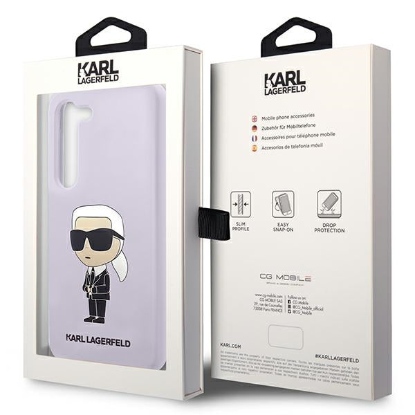 Karl Lagerfeld KLHCS23MSNIKBCU S23+ S916 hardcase purple/purple Silicone Ikonik