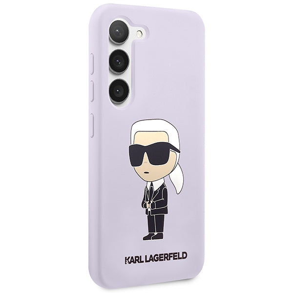 Karl Lagerfeld KLHCS23MSNIKBCU S23+ S916 hardcase purple/purple Silicone Ikonik