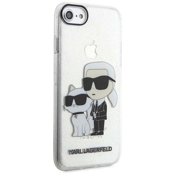 Karl Lagerfeld KLHCI8HNKCTGT iPhone 7/8/ SE 2020 / SE 2022 transparent hardcase Gliter Karl&amp;Choupette