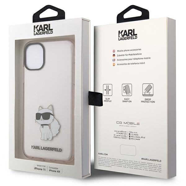 Karl Lagerfeld KLHCN61HNCHTCP iPhone 11 / Xr 6.1" pink/pink hardcase Ikonik Choupette