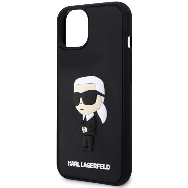 Karl Lagerfeld KLHCP14M3DRKINK iPhone 14 Plus 6.7" black/black hardcase Rubber Ikonik 3D