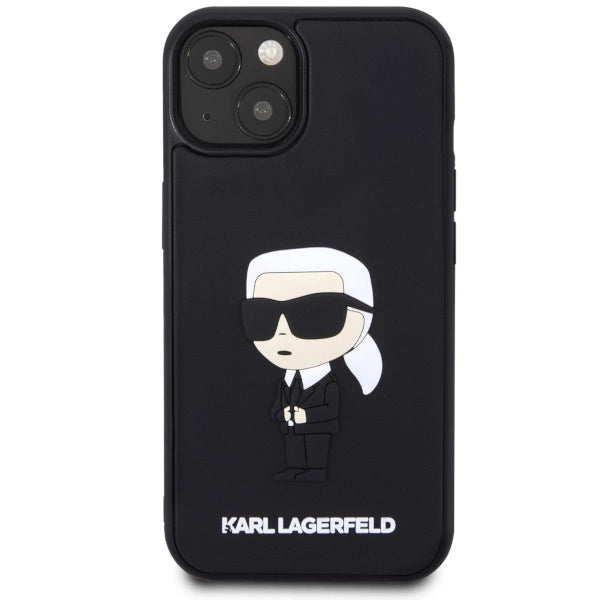 Karl Lagerfeld KLHCP14M3DRKINK iPhone 14 Plus 6.7" black/black hardcase Rubber Ikonik 3D