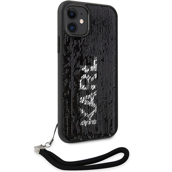 Karl Lagerfeld KLHCN61PSQRKS iPhone 11 / Xr 6.1" silver/silver hardcase Sequins Cord