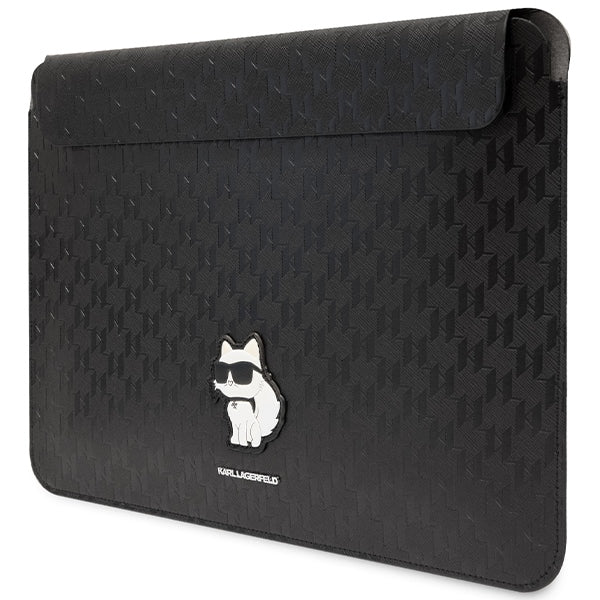 Karl Lagerfeld Saffiano Monogram Choupette case for a 14" laptop - black