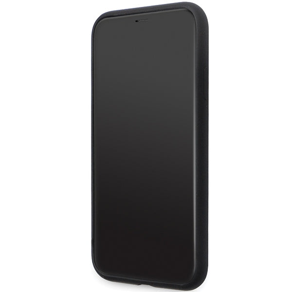 Karl Lagerfeld KLHCN61SMHKNPK case for iPhone 11 / Xr - black Silicone Ikonik Metal Pin