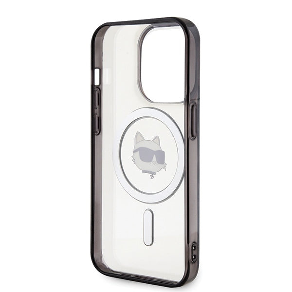 Karl Lagerfeld IML Choupette's Head MagSafe case for iPhone 15 Pro - transparent