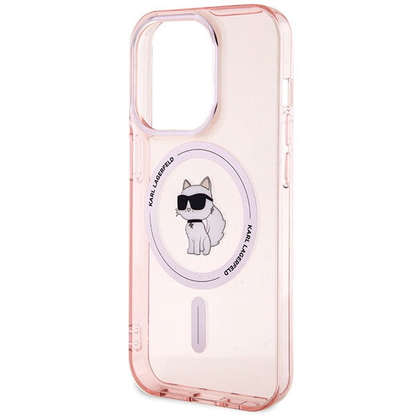 Karl Lagerfeld IML Choupette MagSafe case for iPhone 15 Pro - pink