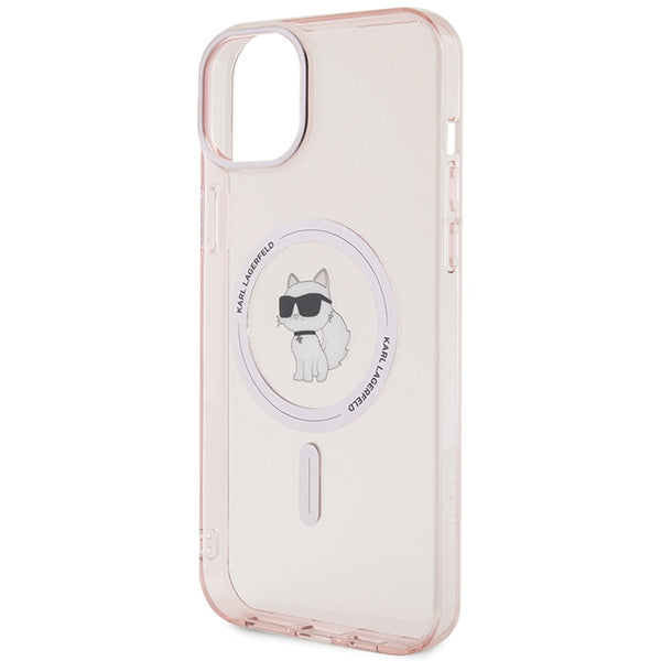 Karl Lagerfeld IML Choupette MagSafe case for iPhone 15 Plus - pink