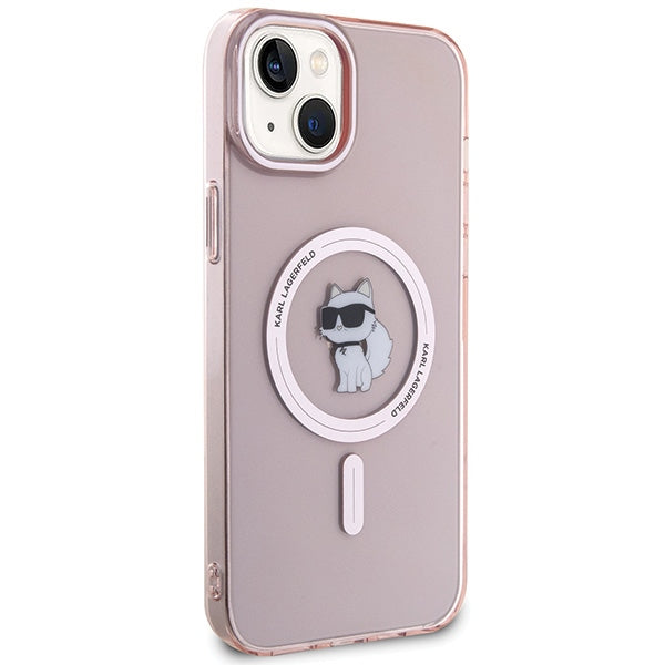 Karl Lagerfeld IML Choupette MagSafe case for iPhone 15 Plus - pink