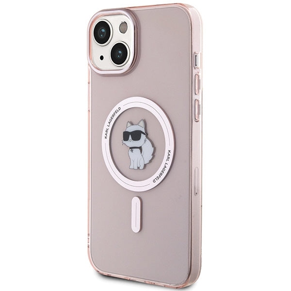 Karl Lagerfeld IML Choupette MagSafe case for iPhone 15 Plus - pink