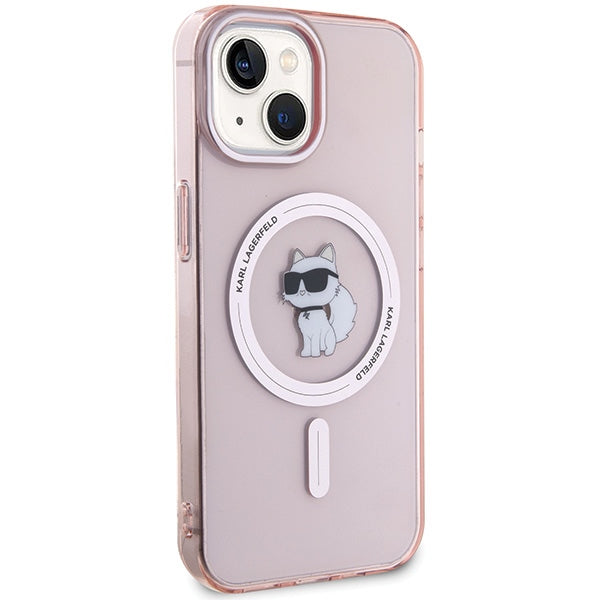 Karl Lagerfeld IML Choupette MagSafe case for iPhone 15 - pink