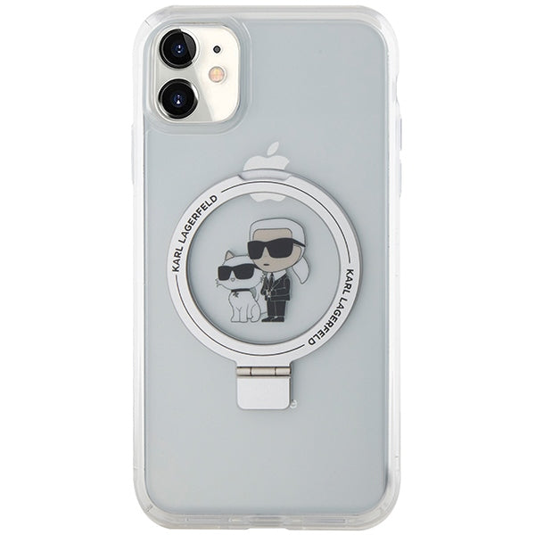 Karl Lagerfeld KLHMN61HMRSKCH iPhone 11 / Xr 6.1" white/white hardcase Ring Stand Karl&amp;Choupette MagSafe