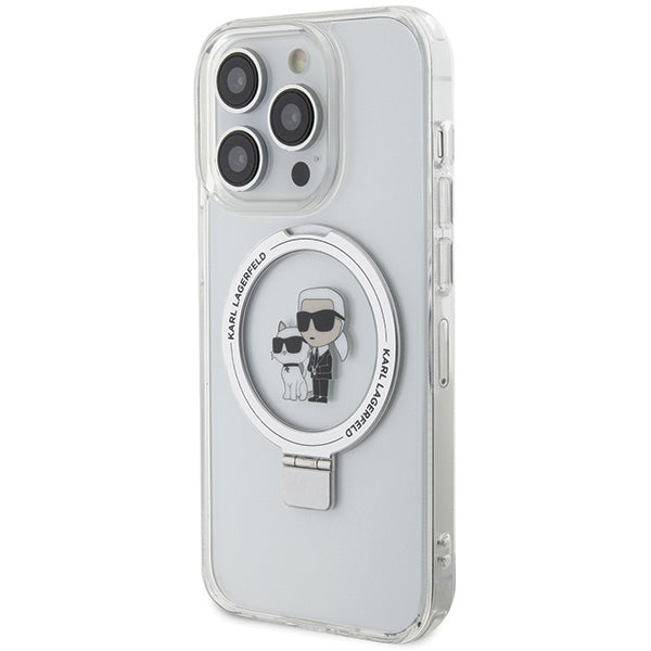 Karl Lagerfeld KLHMP14LHMRSKCH iPhone 14 Pro 6.1" white/white hardcase Ring Stand Karl&Choupette MagSafe