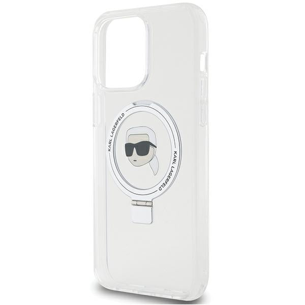 Karl Lagerfeld KLHMP15LHMRSKHH iPhone 15 Pro 6.1" white/white hardcase Ring Stand Karl Head MagSafe