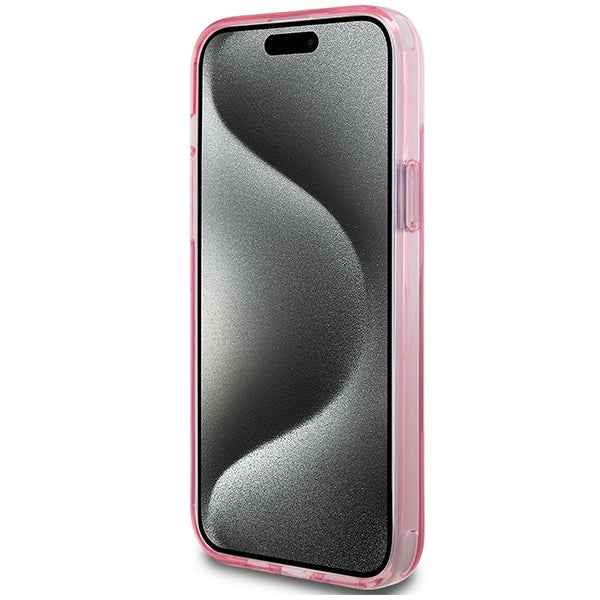 Karl Lagerfeld Ring Stand Karl&amp;Choupette MagSafe case for iPhone 15 Plus - pink