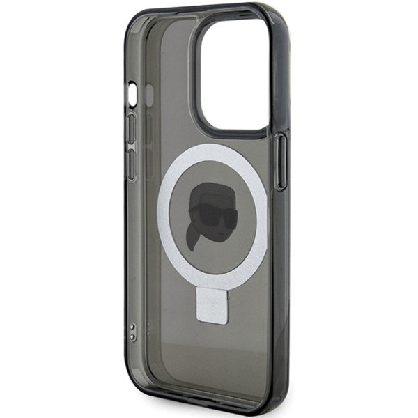 Karl Lagerfeld KLHMP15XHMRSKHK iPhone 15 Pro Max 6.7" black/black hardcase Ring Stand Karl Head MagSafe