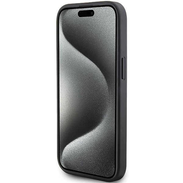 Karl Lagerfeld Quilted K Pattern case for iPhone 15 Plus / 14 Plus - black
