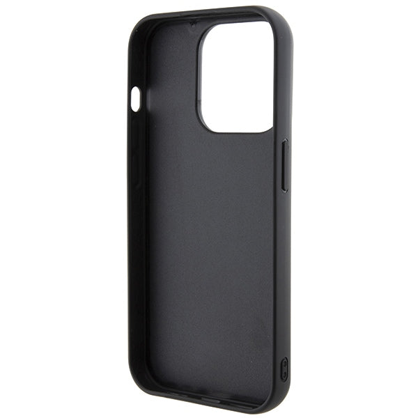 Karl Lagerfeld Gripstand Saffiano Karl&amp;Choupette Pins case for iPhone 13 Pro / 13 - black