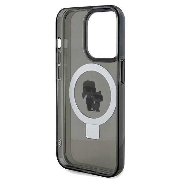 Karl Lagerfeld Ring Stand Karl&Choupette MagSafe case for iPhone 13 Pro Max - black