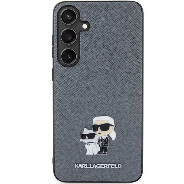 Karl Lagerfeld KLHCS24MPSAKCMPG S24+ S926 hardcase gray/gray Saffiano Karl &amp; Choupette Metal Pin