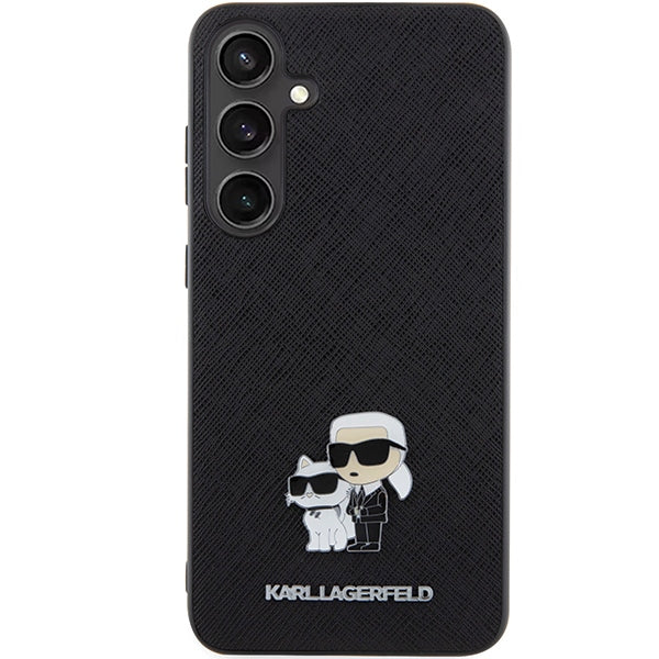 Karl Lagerfeld KLHCS24SPSAKCMPK S24 S921 hardcase black/black Saffiano Karl &amp; Choupette Metal Pin