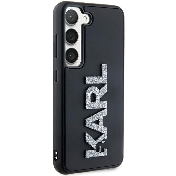 Karl Lagerfeld 3D Rubber Glitter Logo case for Samsung Galaxy S23+ - black