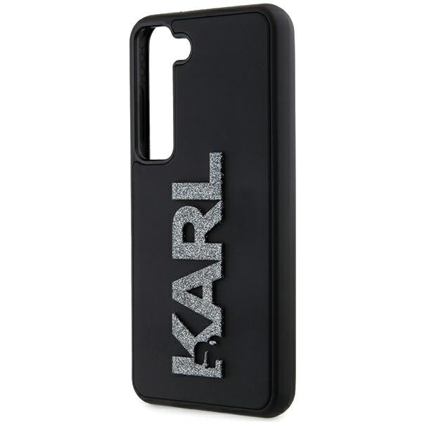 Karl Lagerfeld 3D Rubber Glitter Logo case for Samsung Galaxy S23 - black
