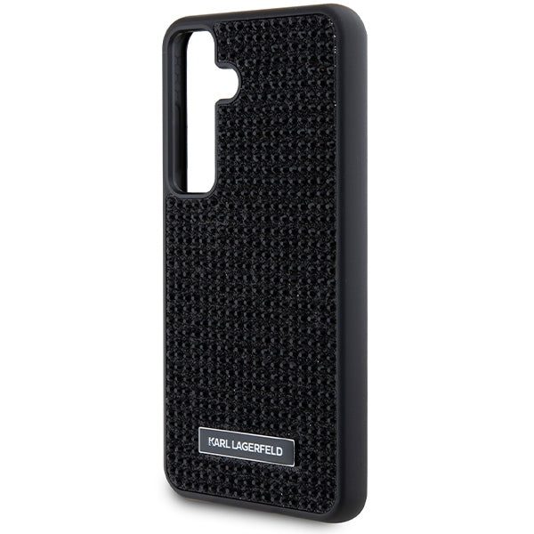 Karl Lagerfeld Rhinestone Metal Logo case for Samsung Galaxy S24 - black