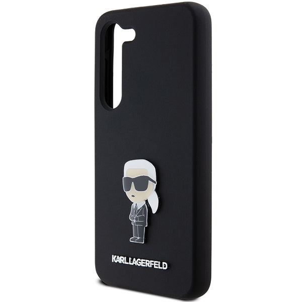 Karl Lagerfeld Silicone Ikonik Metal Pin case for Samsung Galaxy S23 - black
