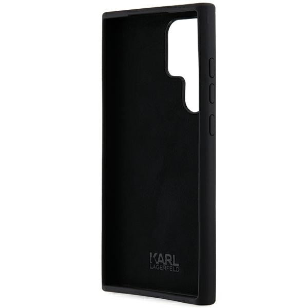 Karl Lagerfeld Silicone Ikonik Metal Pin case for Samsung Galaxy S24 Ultra - black