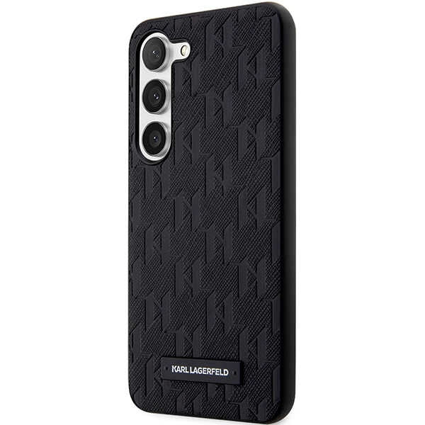 Karl Lagerfeld Saffiano Mono Metal Logo case for Samsung Galaxy S24+ - black