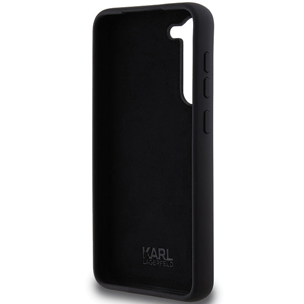 Karl Lagerfeld Silicone Karl&amp;Choupette Metal Pin case for Samsung Galaxy S24+ - black