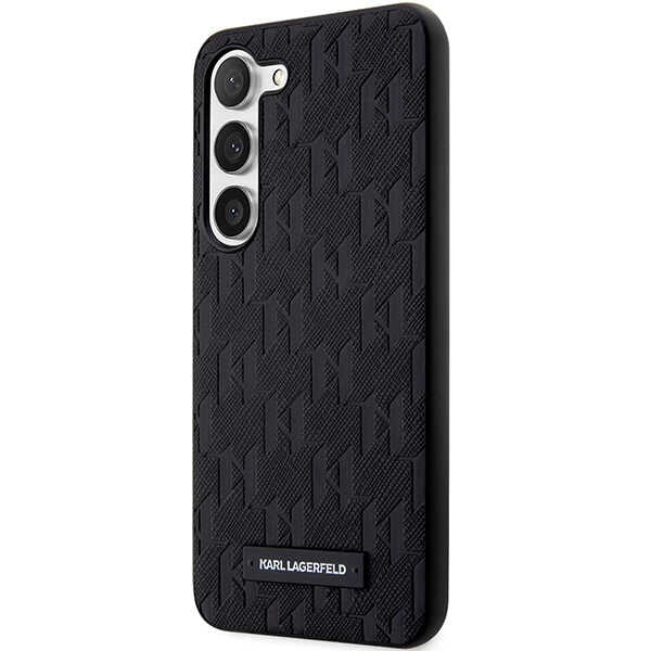 Karl Lagerfeld Saffiano Mono Metal Logo case for Samsung Galaxy S24 - black