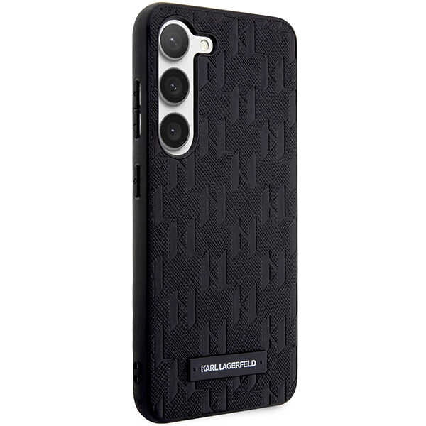 Karl Lagerfeld Saffiano Mono Metal Logo case for Samsung Galaxy S24 - black