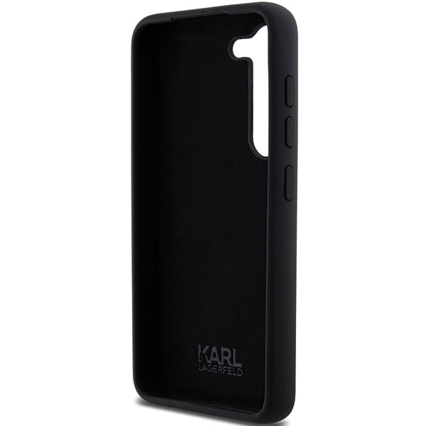 Karl Lagerfeld Silicone Choupette Metal Pin case for Samsung Galaxy S24 - black