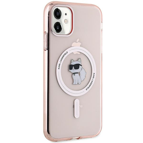 Karl Lagerfeld IML Choupette MagSafe case for iPhone 11 / Xr - pink