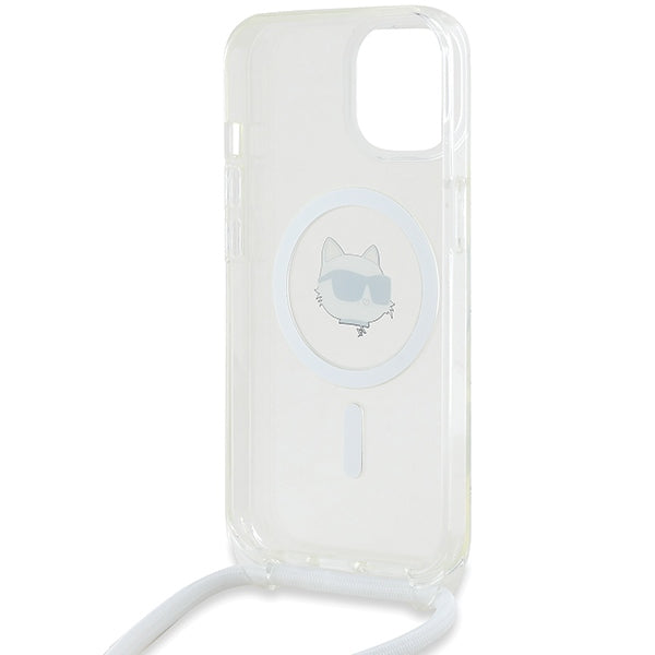 Karl Lagerfeld IML Choupette Head &amp; Cord MagSafe case for iPhone 13 / 14 / 15 - transparent