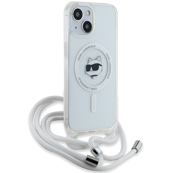 Karl Lagerfeld IML Choupette Head &amp; Cord MagSafe case for iPhone 13 / 14 / 15 - transparent