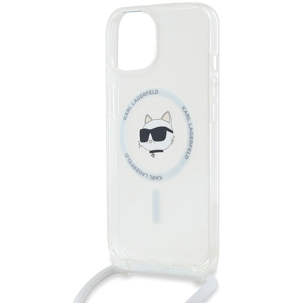 Karl Lagerfeld IML Choupette Head &amp; Cord MagSafe case for iPhone 14 / 13 / 15 - transparent