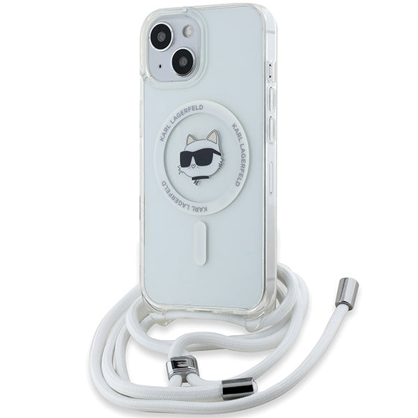 Karl Lagerfeld IML Choupette Head &amp; Cord MagSafe case for iPhone 14 / 13 / 15 - transparent