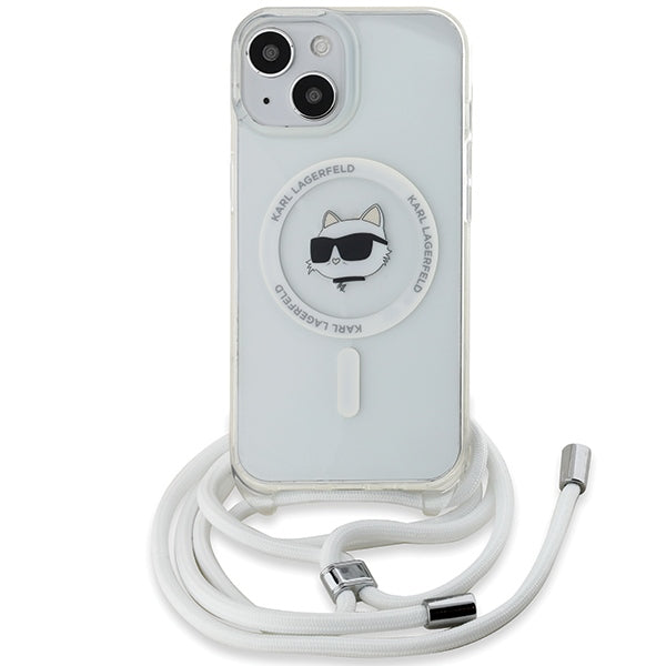 Karl Lagerfeld IML Choupette Head &amp; Cord MagSafe case for iPhone 14 / 13 / 15 - transparent