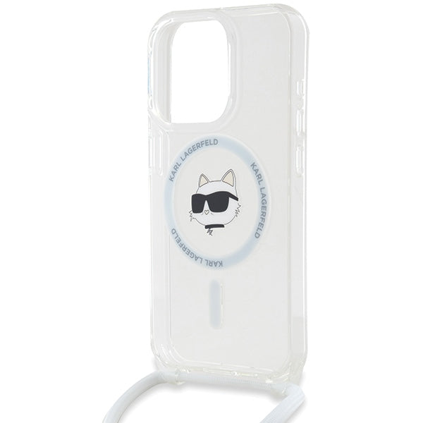 Karl Lagerfeld IML Choupette Head &amp; Cord MagSafe case for iPhone 14 Pro Max - transparent