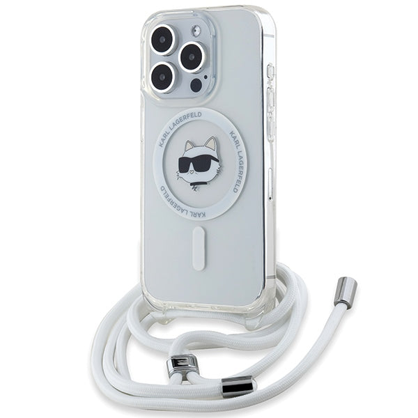 Karl Lagerfeld IML Choupette Head &amp; Cord MagSafe case for iPhone 15 Pro - transparent